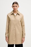 United Colors of Benetton płaszcz damski z bawełną beżowy 2X2LDN098