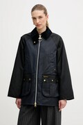 Barbour kurtka woskowana Kettlewell kolor granatowy przejściowa oversize LWX1519