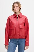 Trussardi κοντό μπουφάν γυναικείο δερμάτινο κόκκινο R366A000735N