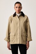 U.S. Polo Assn. krótka kurtka damska z bawełną WAXED STYLE SHORT brązowa WUP2269