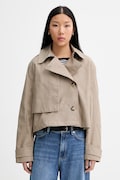 rag & bone krótki trencz damski bawełniany Jamie brązowy RAB126S0MOW