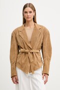 ViCOLO kimono bunda dámská kožená béžová TAB0173