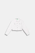 United Colors of Benetton kurtka dziecięca jeansowa biała 2PYACN074