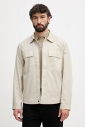 United Colors of Benetton демісезонна куртка чоловіча з додаванням льону бежева 2ITGUN074