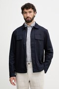 United Colors of Benetton демісезонна куртка чоловіча з додаванням льону темно-синя 2ITGUN074