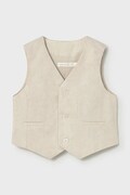 Mayoral kamizelka z domieszką lnu dziecięca kolor beżowy 1312