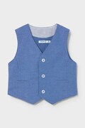 Mayoral kamizelka z domieszką lnu dziecięca kolor niebieski 1312