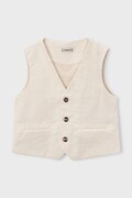 Mayoral kamizelka z domieszką lnu dziecięca kolor beżowy 3379