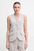 Sisley dámska jednoradová vesta sivá farba 2KVXLJ010