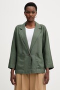 United Colors of Benetton enoredni suknjič ženski lanen zelen 2AGHDW03J
