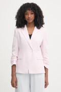 BOSS marynarka dwurzędowa damska z lnem Jia8 różowa 50557249