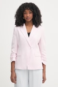 BOSS marynarka dwurzędowa damska z lnem Jia8 różowa 50557249