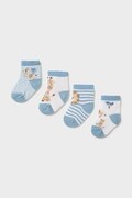 Detské ponožky Mayoral Newborn 4-pak modrá farba, 9049