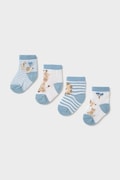 Mayoral Newborn skarpetki dziecięce 4-pack kolor niebieski 9049