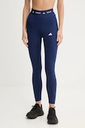 adidas Performance legginsy treningowe Techfit damskie kolor niebieski z nadrukiem JY8362