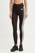 adidas Performance legginsy treningowe Optime damskie kolor brązowy z nadrukiem KC2947