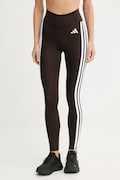 adidas Performance legginsy treningowe Optime damskie kolor brązowy z nadrukiem KC2947