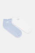 adidas Originals ponožky dámske s bavlnou Ruffle 2-pak modré KD8368