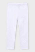 Mayoral legginsy dziecięce kolor biały gładkie 748