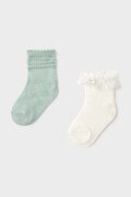 Mayoral skarpetki dziecięce 2-pack kolor zielony 10140