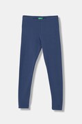 United Colors of Benetton legginsy dziecięce bawełniane z elastanem niebieskie 3MT1CF02G