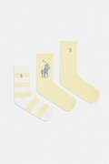 Polo Ralph Lauren Ponožky dětské 3-pack žluté 448P11078002
