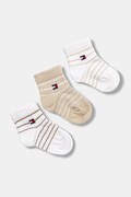 Tommy Hilfiger skarpetki dziecięce 3-pack kolor beżowy 701238521