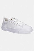 Tommy Hilfiger trampki TH PLATFORM SNEAKER TUMBLED LTR damskie kolor biały FW0FW09018