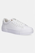 Tommy Hilfiger trampki TH PLATFORM SNEAKER TUMBLED LTR damskie kolor biały FW0FW09018
