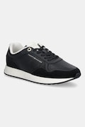 Tommy Hilfiger sneakersy skórzane MONOGRAM MIX MATERIAL RUNNER damskie kolor czarny FW0FW09267