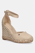 Tommy Hilfiger espadrily na klínku dámské FLAG HIGH WEDGE ESPAD CLOSED TOE béžové FW0FW09225
