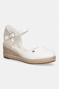 Tommy Hilfiger espadryle damskie MID WEDGE ESPAD CLOSED TOE białe FW0FW09233
