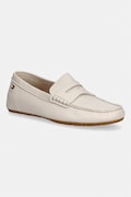 Tommy Hilfiger mokasyny damskie skórzane FLAG LEATHER DRIVER LOAFER białe FW0FW09350
