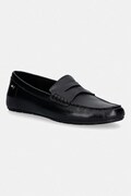 Tommy Hilfiger mokasyny damskie skórzane FLAG LEATHER DRIVER LOAFER czarne FW0FW09350