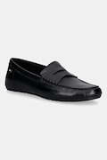 Tommy Hilfiger mokasyny damskie skórzane FLAG LEATHER DRIVER LOAFER czarne FW0FW09350