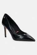 Tommy Hilfiger szpilki skórzane ESSENTIAL POINTED PUMP czarne FW0FW09362