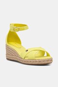 Tommy Hilfiger sandály na klínku MID WEDGE ESPAD X CROSS žluté FW0FW09332