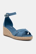 Tommy Hilfiger sandały na koturnie MID WEDGE ESPAD X CROSS niebieskie FW0FW09332