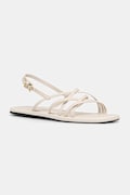 Tommy Hilfiger σανδάλια Γυναικεία δερμάτινα FLAT STRAPPY SANDAL LTH λευκά FW0FW09220