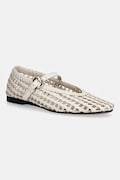 Tommy Hilfiger baleriny WOVEN LEATHER MIX BALLERINA beżowe FW0FW09244