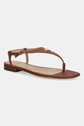 Lauren Ralph Lauren sandały skórzane Everley 2 damskie kolor brązowy 802982881001