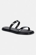 Calvin Klein Γυναικείες σαγιονάρες JELLY SNDL DOUB BAR SHINY ST TPU μαύρες HW0HW02963