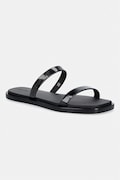 Calvin Klein Γυναικείες σαγιονάρες JELLY SNDL DOUB BAR SHINY ST TPU μαύρες HW0HW02963