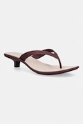 Calvin Klein șlapi pentru femei FLIP FLOP KITTEN HEEL THONG TPU burgundy HW0HW02965