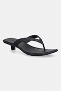 Calvin Klein șlapi pentru femei FLIP FLOP KITTEN HEEL THONG TPU negri HW0HW02965