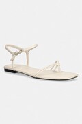 Calvin Klein sandále dámske SQUARE FLAT SANDAL STRAP LTH béžové HW0HW02863