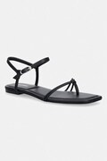 Calvin Klein sandále dámske SQUARE FLAT SANDAL STRAP LTH čierne HW0HW02863