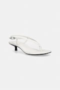 Calvin Klein bőr szandál KITT HEEL SNDL STRAPPY SLING LTH bézs HW0HW02918