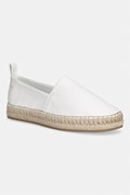 Calvin Klein espadrilky dámske OBLIQUE ESPADRILLE CANVAS biele HW0HW02931