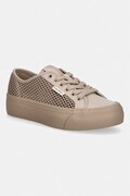 Calvin Klein VULC FLATF LACE UP LIN MESH sneakersy damskie brązowe HW0HW02971